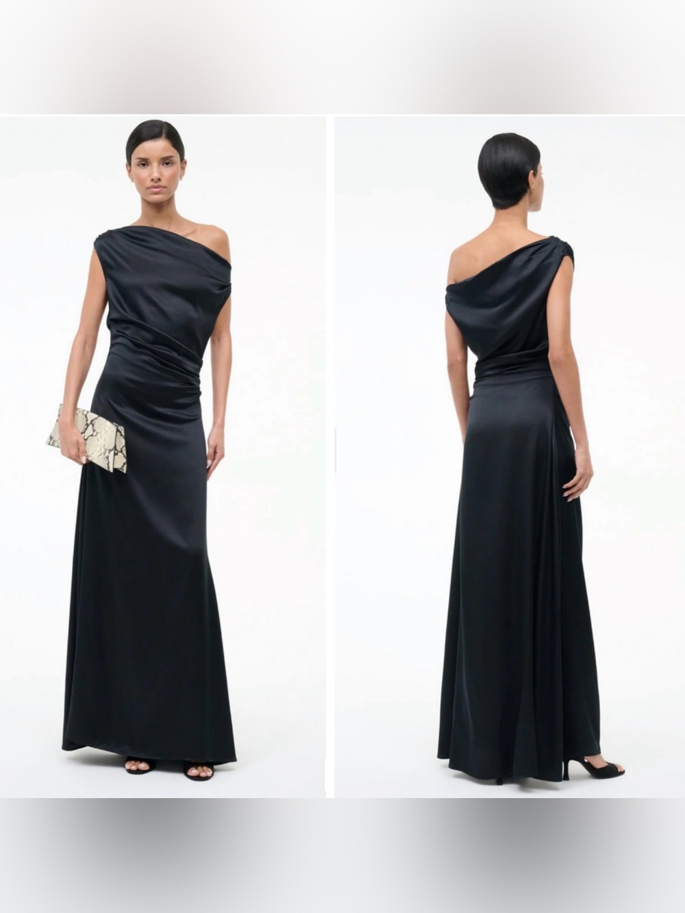 Staud Phare Silk Maxi Dress in Black Size 16